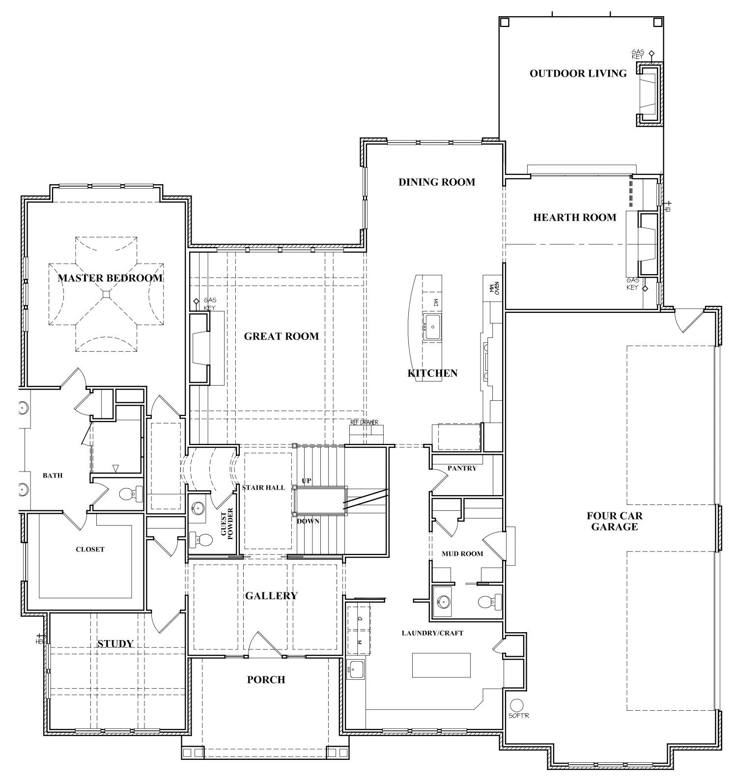 A custom home builder in Indianapolis Indiana offers new homes for sale in Carmel Indiana and Fishers Indiana. This particular floor plan features two bedrooms and two bathrooms.
