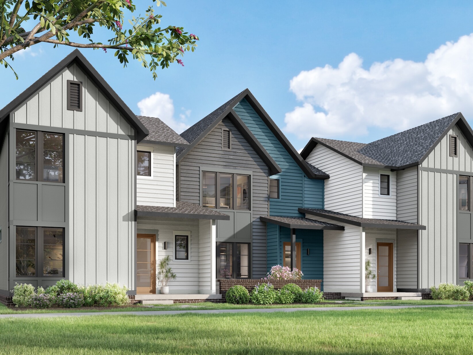 Old Town Design Group Springwater Townhomes Front Hr03 (4)