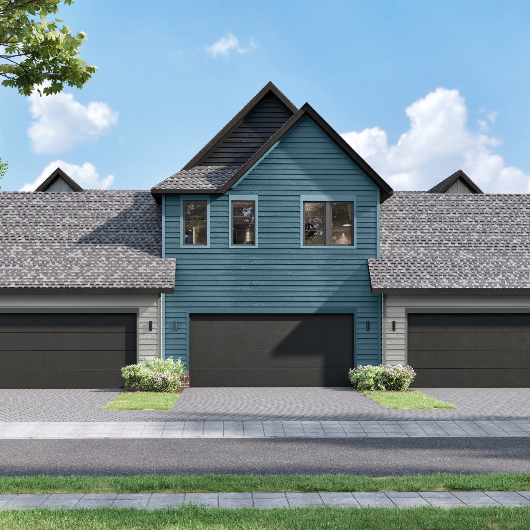 Old Town Design Group Springwater Townhomes Rear Hr02 (1)