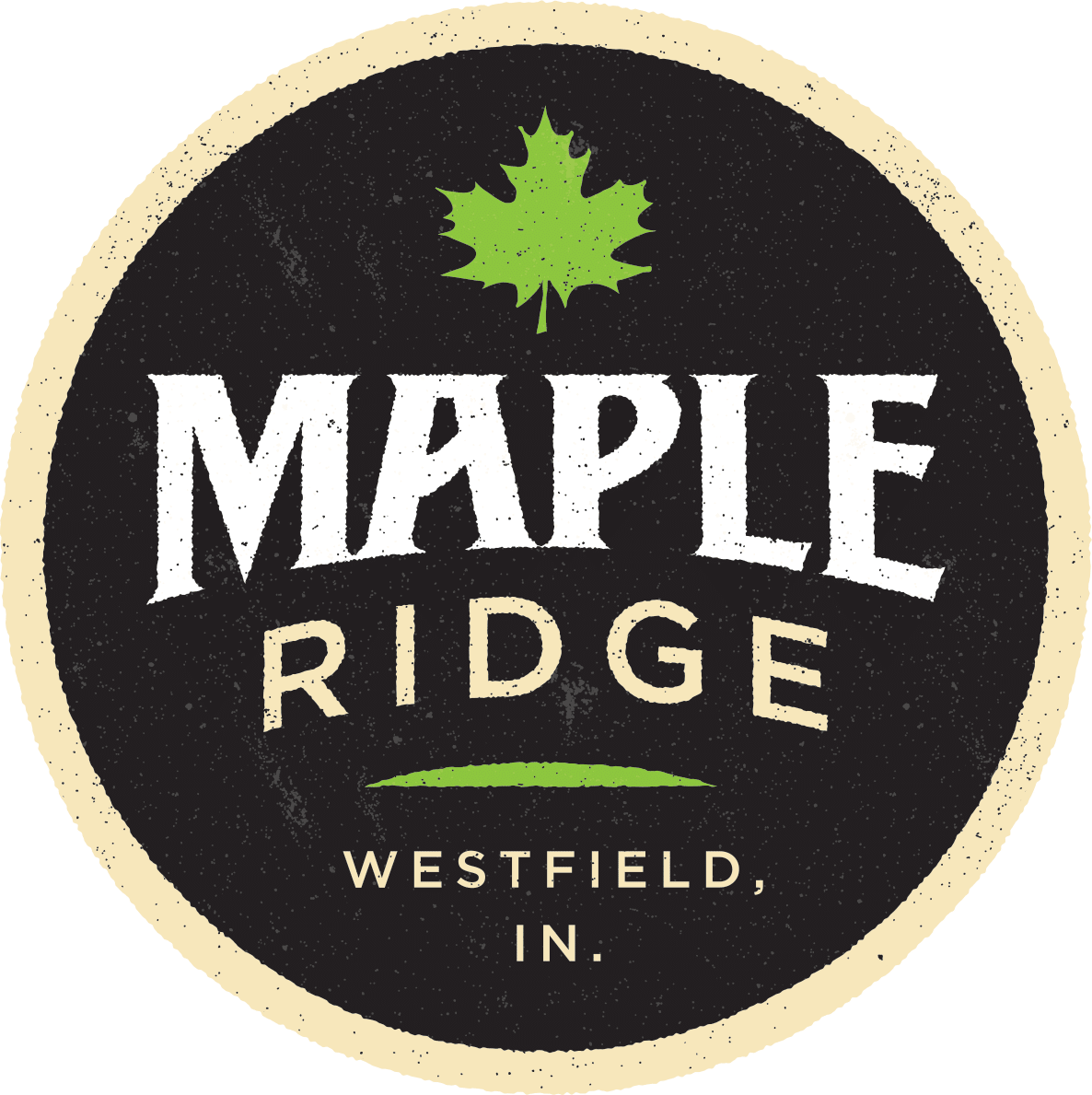 Maple Ridge, a custom home builder in Westfield, IN, proudly features its logo.